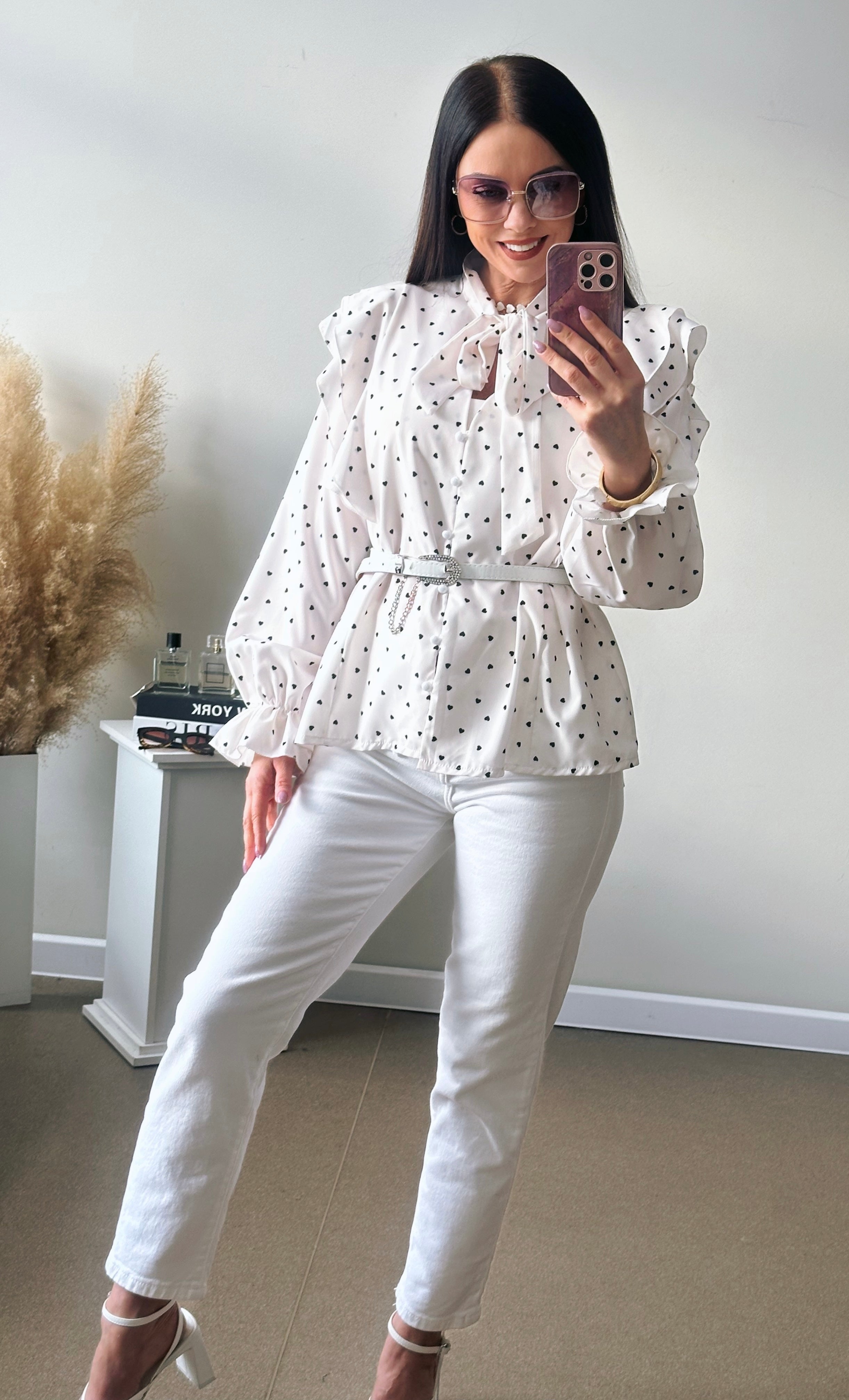 Balta palaidinė “Širdutė”